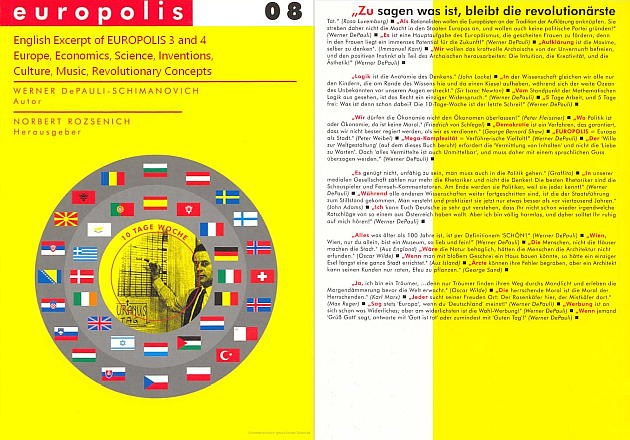 Europolis 08: English Excerpt of Europolis 3 and 4 - Europe, Economics, Science, Inventions, Culture, Music, Revolutionary Concepts